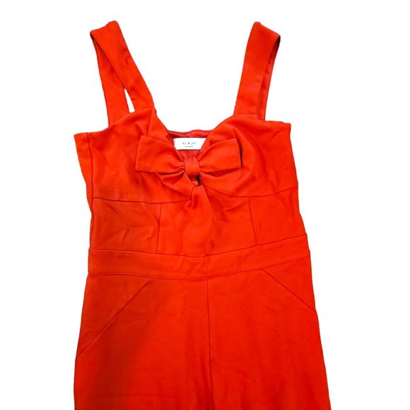 Ali & Jay Red Jumpsuit Bow Front Sleeveless Cropped Womans Size M VR614 - Picture 2 of 14